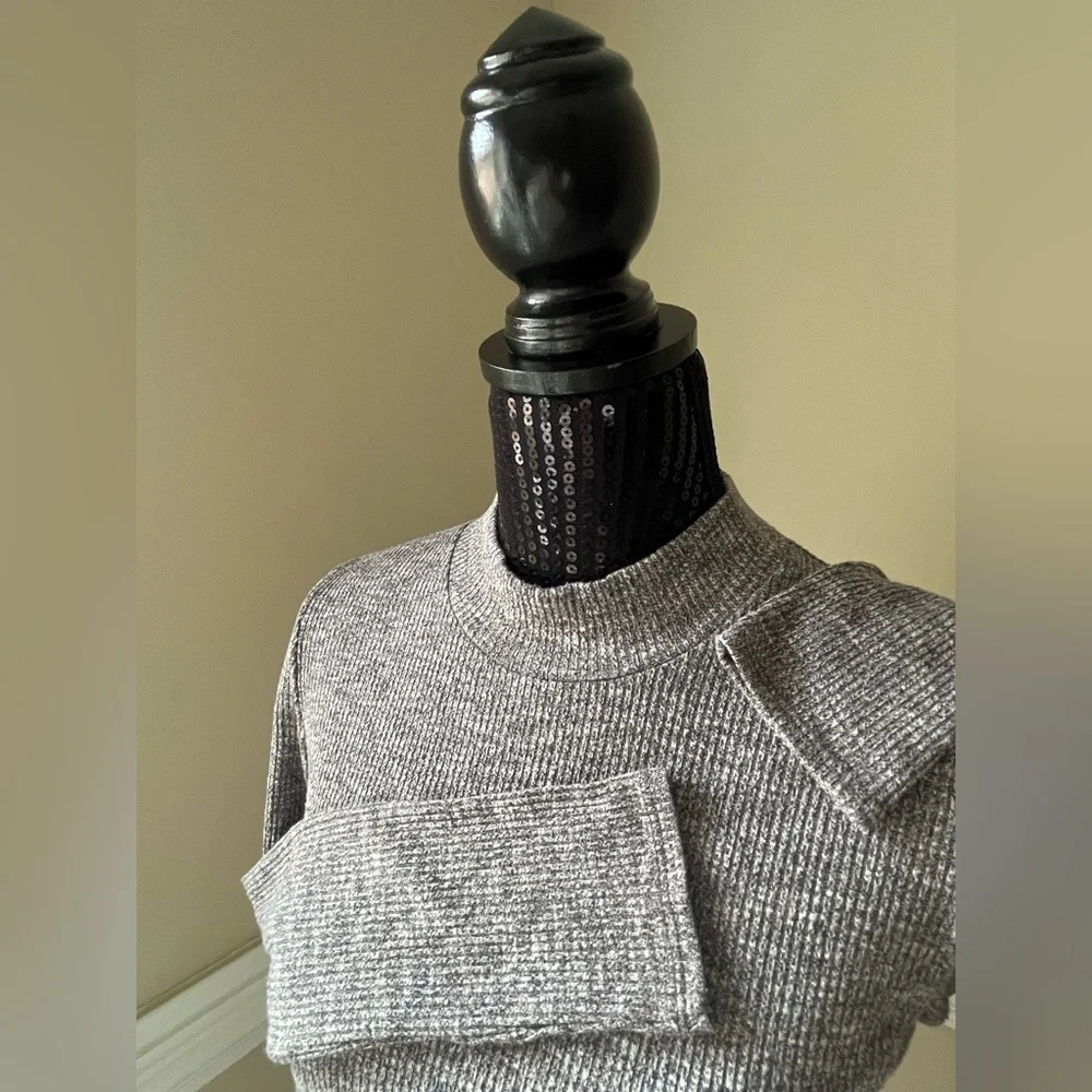 MADEWELL Gray Knit Mock Neck XS - Picture 5 of 7